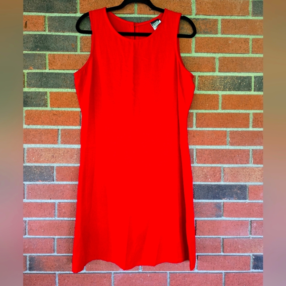 Women Knapp Studio Maxi Dress Red Sleeveless 90s Read Description